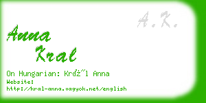 anna kral business card